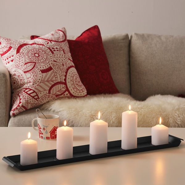 Тарелка для свечи, черный, 71 см IKEA ВИНТЕРФЕСТ 804.333.49 - схема-чертеж с размерами