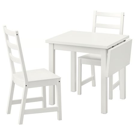 NORDVIKEN / NORDVIKEN Стол и 2 стула - белый/белый 74/104x74 см