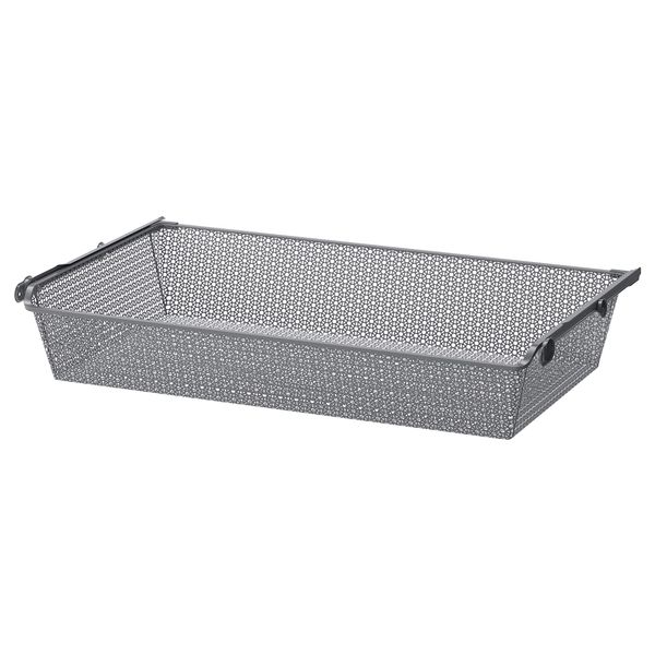 Металлич. корзина с направляющими КОМПЛИМЕНТ, темно-серый - схема-чертеж с размерами