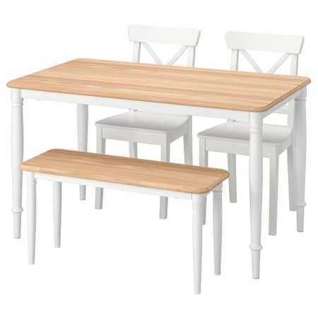 Стол + 2 стула + скамья, 130x80 cm IKEA DANDERYD ДАНДЭРЮД, INGOLF ИНГОЛЬФLF ИНГОЛЬФ 394.783.93