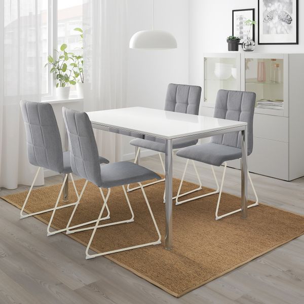 Стул, белый/Книса светло-серый IKEA NILSINGE НИЛЬСИНГЕ 504.953.34 - фото 2