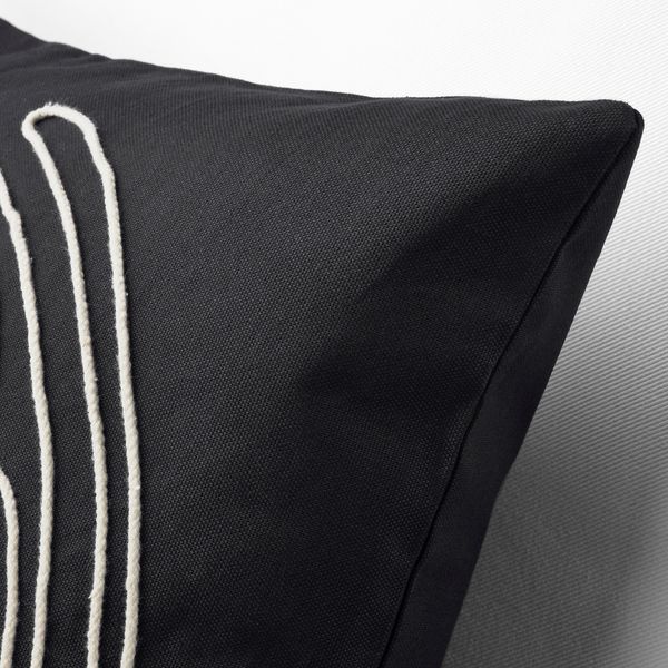 Чехол на подушку, 50x50 см, черный-белый IKEA BRUNBRÄKEN 205.542.40 - фото 6