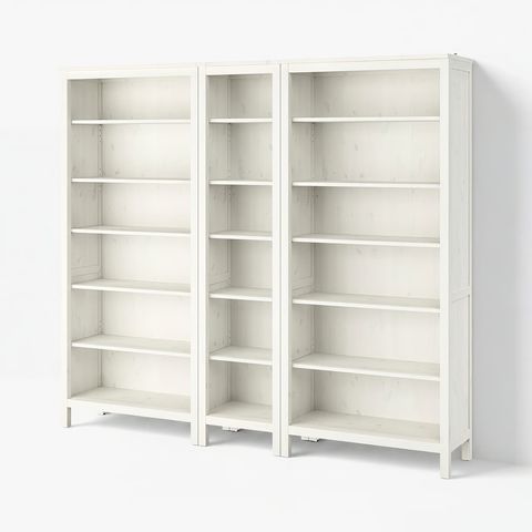 HEMNES Стеллаж - белая морилка 229x197 см