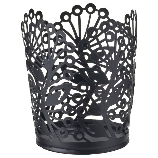 Подсвечник для греющей свечи, черный, 11 см IKEA HÖSTAGILLE 105.754.84 - фото 1