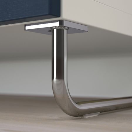 Комбинация для хранения с дверцами/ящ, белый/нотвикен/суларп синий 120x42x74 см IKEA BESTÅ БЕСТО 392.990.23