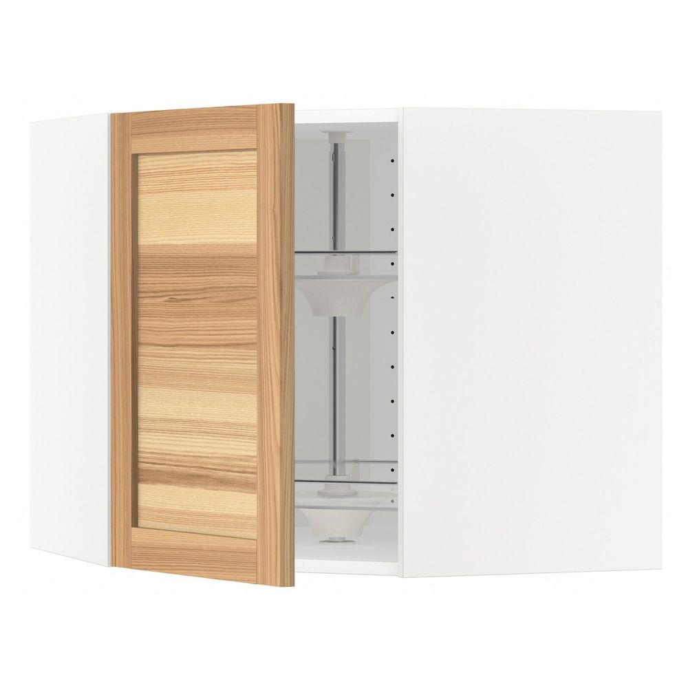 Угловой навесного шкаф с вращающейся секц, белый/Торхэмн ясень 68x60 см IKEA METOD МЕТОД 692.260.54 - фото 1