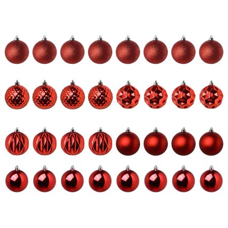 Украшение, шар ВИНТЕР 2018, красный (8 см)