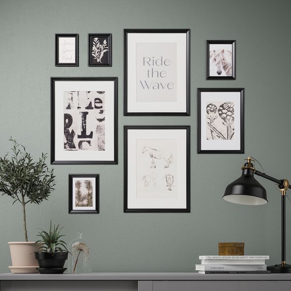 Рама с постером, 8 предмета, Поймать волну IKEA KNOPPÄNG КНОППЭНГ 205.462.50 - фото 3