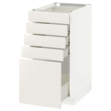 Напольный шкаф с 5 ящиками МЕТОД / ФОРВАРА, белый, Веддинге белый