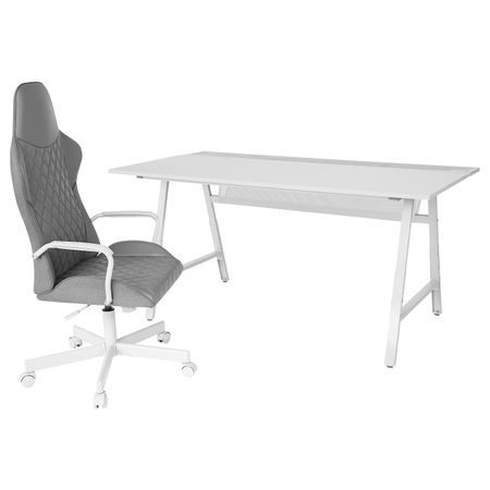 Геймерский стол и стул, серый/светло-серый IKEA UTESPELARE УТЕСПЕЛАРЕ 394.407.10
