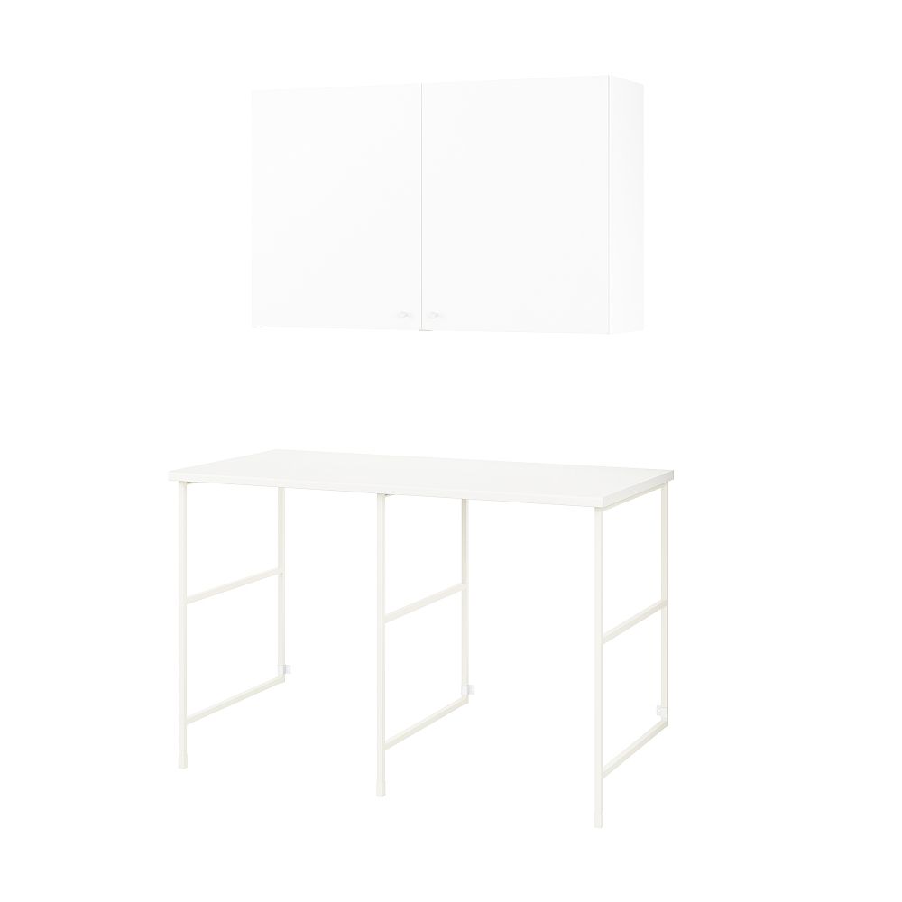 Комбинация для хранения, белый, 139x63.5x90.5 см IKEA BEGIVENHET БЕГИВЕНХЕТ 994.774.75 - фото 1