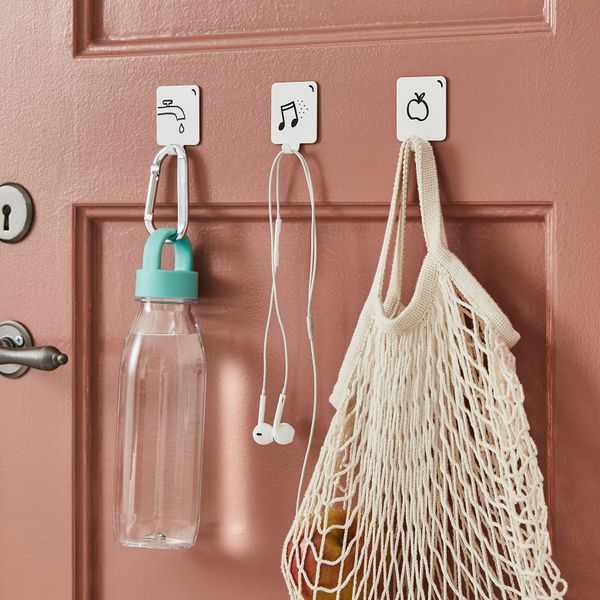 Крючок, самоклеящийся, белый IKEA LILLÅNGEN ЛИЛЛОНГЕНEPLUTT ЛИЛЛЕПЛУТТ 803.471.01 - схема-чертеж с размерами