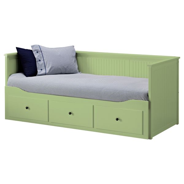 Каркас кушетки с 3 ящиками ХЕМНЭС, светло-зеленый (80x200 см) - схема-чертеж с размерами