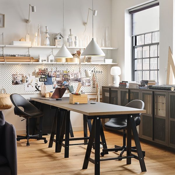 Стол, черный фанера/черный 150x75 см IKEA LINNMON ЛИННМОН / ODDVALD ОДВАЛЬД 293.360.83 - схема-чертеж с размерами