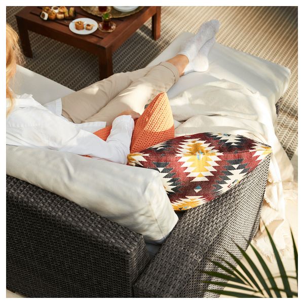 3-местный модульный диван, садовый, с табуретом для ног темно-серый/ФРЁСЁН/ДУВХОЛЬМЕН бежевый IKEA SOLLERÖN СОЛЛЕРОН 592.878.30 - фото 4