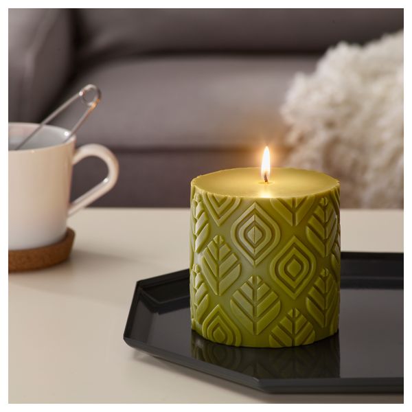 Формовая свеча, ароматическая УТРЕДД, зеленый, Лес (10 см) - фото 2