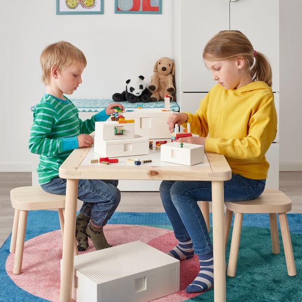 LEGO® контейнер с крышкой, 3 шт., белый IKEA BYGGLEK БЮГГЛЕК 604.534.04 - фото 2