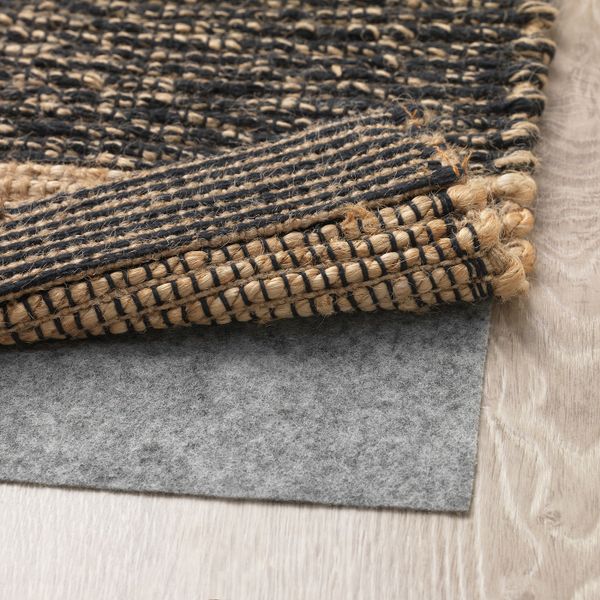 Ковер безворсовый, черный-бежевый 80x150 см IKEA UGILT УГИЛЬТ 104.187.76 - схема-чертеж с размерами