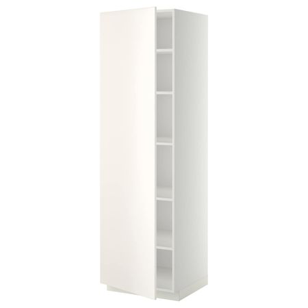 Высокий шкаф с полками, белый/Веддинге белый 60x60x200 см IKEA METOD МЕТОД 594.452.74