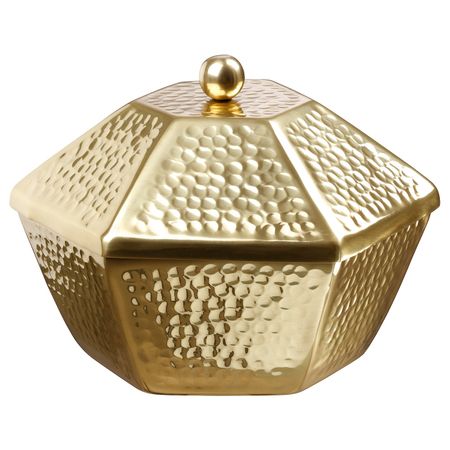 Сервировочная миска с крышкой, золотой 25 см IKEA LJUVARE ЛЬЮВАРЕ 104.921.20