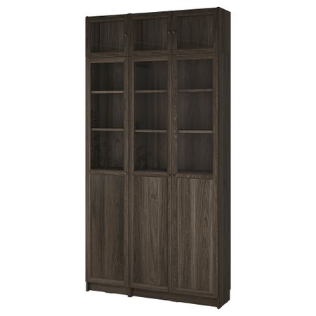 Стеллаж с верхними полками, дверьми IKEA BILLY БИЛЛИ, OXBERG ОКСБЕРГ 795.818.97