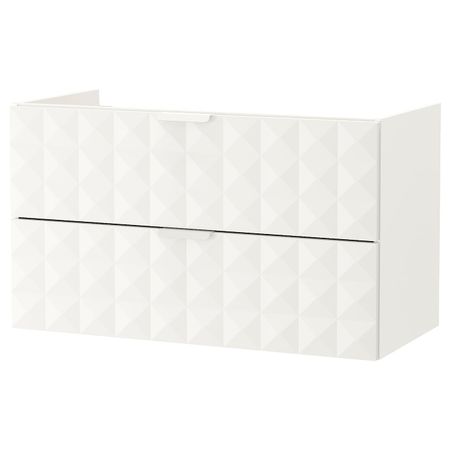 Шкаф для раковины с 2 ящ, Решён белый 100x47x58 см IKEA ГОДМОРГОН 003.909.90