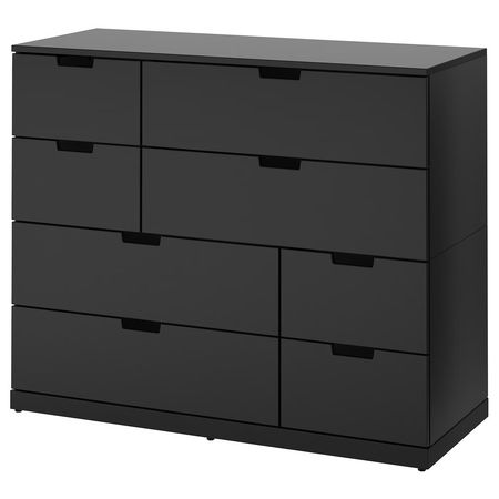 NORDLI Комод с 8 ящиками - антрацит 120x99 см