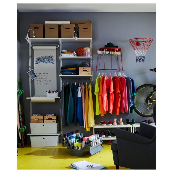 Настенная шина, полки, штанга 132x41x197 см IKEA АЛЬГОТ 292.396.09 - фото 3