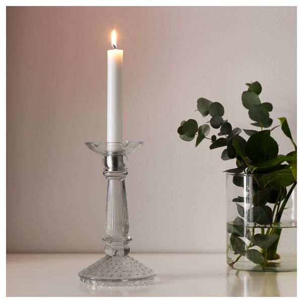 Подсвечник ФОРТЬЮСТ, прозрачное стекло (20 см) - фото 2