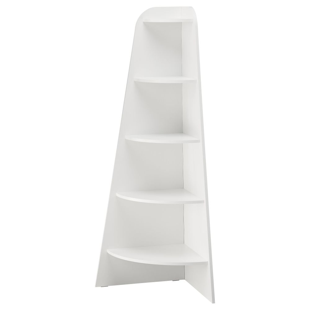 Стеллаж угловой ВАРБИ, белый (53x155 см) - схема-чертеж с размерами