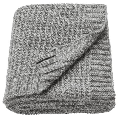 Плед, серый 130x180 см IKEA DUNÄNG ДУНЭНГ 103.203.79