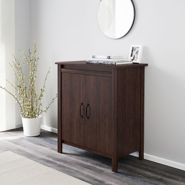 Шкаф с дверями, коричневый 80x93 см IKEA BRUSALI БРУСАЛИ 904.397.51 - фото 2