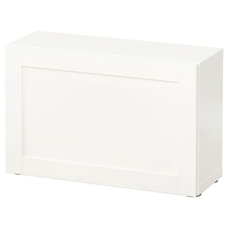 Стеллаж с дверью, белый/Ханвикен белый 60x22x38 см IKEA BESTÅ БЕСТО 592.913.18