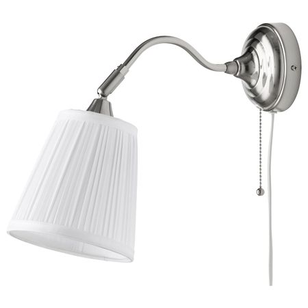 Бра, никелированный/белый IKEA ÅRSTID ОРСТИД 203.610.05