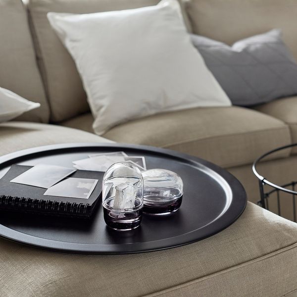 Столик с отделениями для хранения, черный 60 см IKEA GUALÖV ГУАЛЁВ 403.600.43 - фото 3