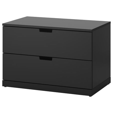 NORDLI Комод с 2 ящиками - антрацит 80x54 см