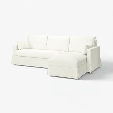 HYLTARP 3-местный диван с козеткой, правый - Hallarp белый