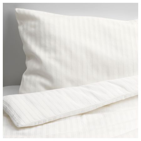 Пододеяльник, наволочка для кроватки ЛЕКЛИСТЕН, белый (110x125/35x55 см)
