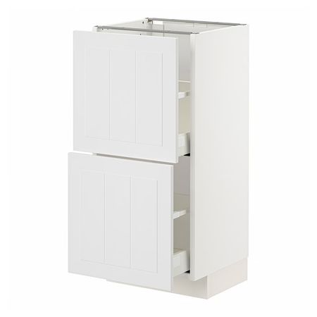 METOD / MAXIMERA Напольный шкаф с 2 ящиками - белый/Stensund белый 40x37 см
