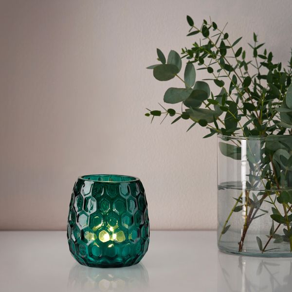 Подсвечник, зеленый 7 см IKEA BESKAFFAD БЕСКАФФАД 605.018.67 - схема-чертеж с размерами