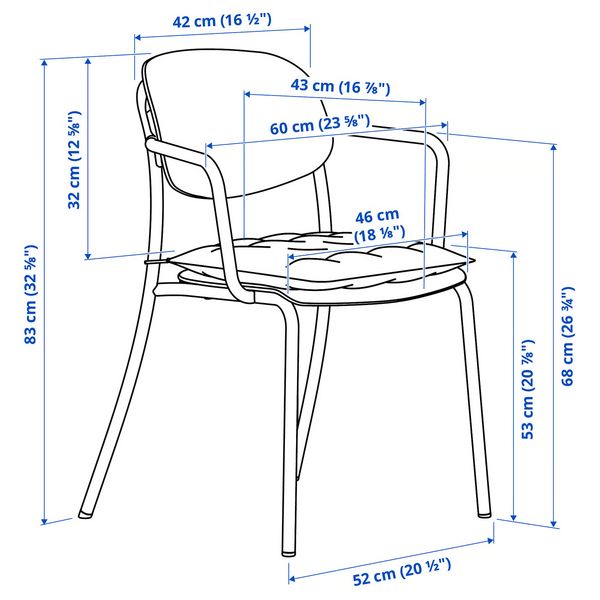 IKEA, дополнительный ракурс - схема-чертеж с размерами