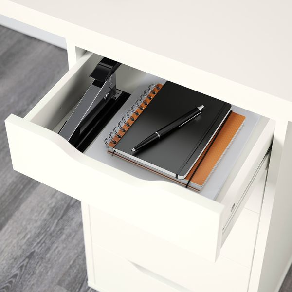 Стол, белый 200x60 см IKEA LINNMON ЛИННМОН / ALEX АЛЕКС 292.791.67 - схема-чертеж с размерами