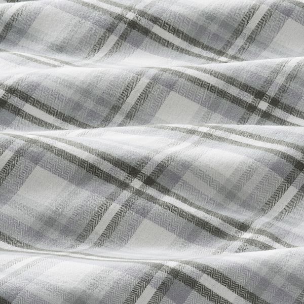 Пододеяльник и 1 наволочка, серый клетка 150x200/50x70 см IKEA STRIMKLÖVER СТРИМКЛЁВЕР 104.950.29 - фото 4