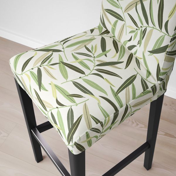 Стул барный, черный/Фогельфорс разноцветный 75 см IKEA BERGMUND БЕРГМУНД 194.196.63 - фото 3