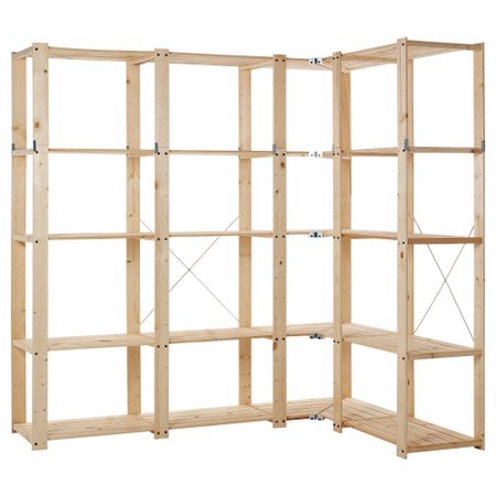 4 секции, угловой ГОРМ, хвойное дерево (246x164x55x233 см)