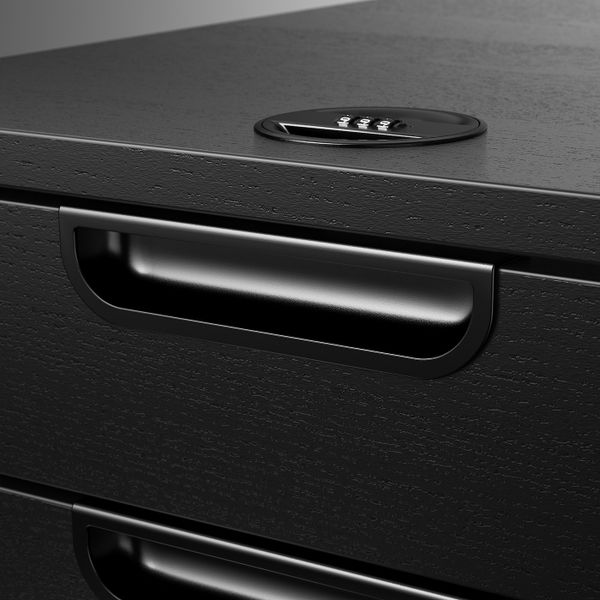 Тумба с ящиками на колесах, ясеневый шпон, черная морилка 45x55 см IKEA GALANT ГАЛАНТ 803.651.71 - фото 4