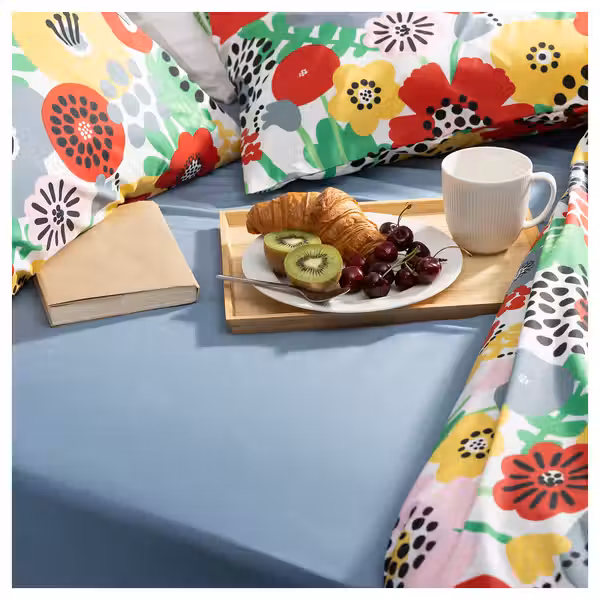 BRUKSVARA БРУКСВЭРА Простыня натяжная - синий 90x200 см - фото 3