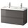 Шкаф для раковины с 2 ящиками ГОДМОРГОН / ОДЕНСВИК, глянцевый серый (100x49x64 см)