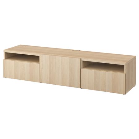 Тумба под ТВ БЕСТО, Лаппвикен под беленый дуб (180x40x38 см)