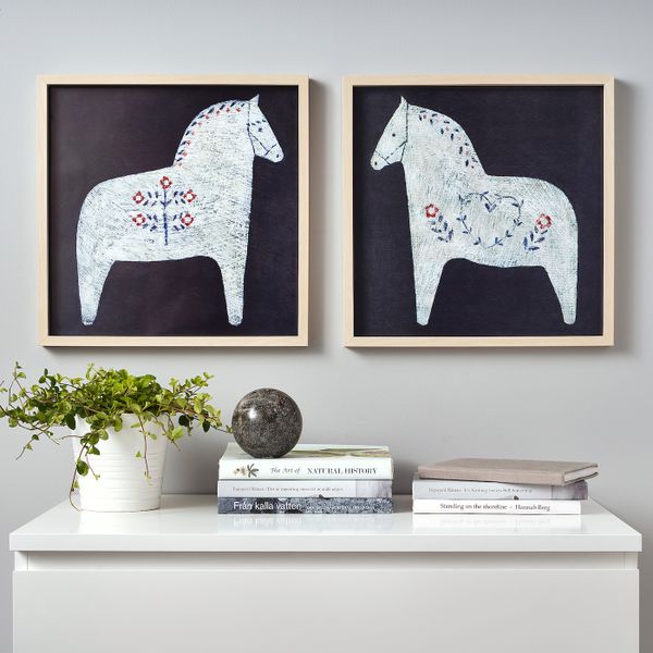 Рама с постером, Расписные лошадки, 40x40 см IKEA ХОВСТА 204.541.70 - фото 2